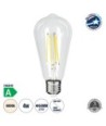 GLOBOSTAR® PEAR 99094 Λάμπα E27 ST64 LED 4W 840lm 360° AC 220-240V IP20 Φυσικό Λευκό 4500K - Long Filament Chip - Διάφανο - Μ6.4 x Π6.4 x Υ14.5cm - 3 Χρόνια Εγγύηση